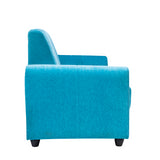 Porto Premium Short Rise Fabric Sofa 3-Seater - Blue