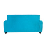 Porto Premium Short Rise Fabric Sofa 3-Seater - Blue