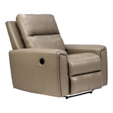 Salzburg Rexine Recliner 1-Seater – Light Grey