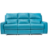 Salzburg Supreme Rexine Recliner 3-Seater - Blue