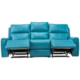 Salzburg Supreme Rexine Recliner 3-Seater - Blue