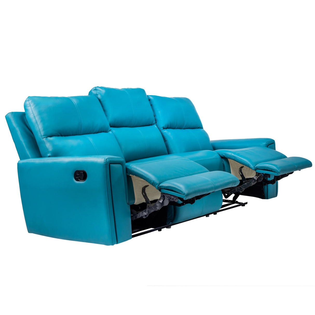 Salzburg Supreme Rexine Recliner 3-Seater - Blue