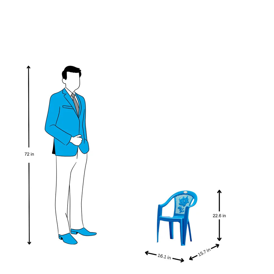 Settle Flex Baby Arm Plastic Chair - Light Blue