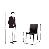 Settle Grandeur Armless Plastic Chair – Brown