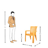 Settle Majestic Arm Plastic Chair - Amber Gold