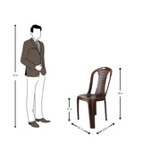 Settle Neo Comfort Armless Plastic Chair - Rosewood