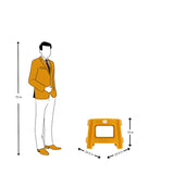Settle Nova Plastic Foot Stool – Pearl Orange