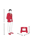 Settle Nova Plastic Foot Stool – Pearl Red
