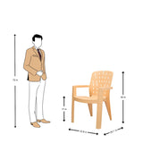 Settle Royale Arm Plastic Chair - Beige