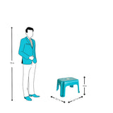 Settle Zenith Plastic Foot Stool – Pearl Light Blue