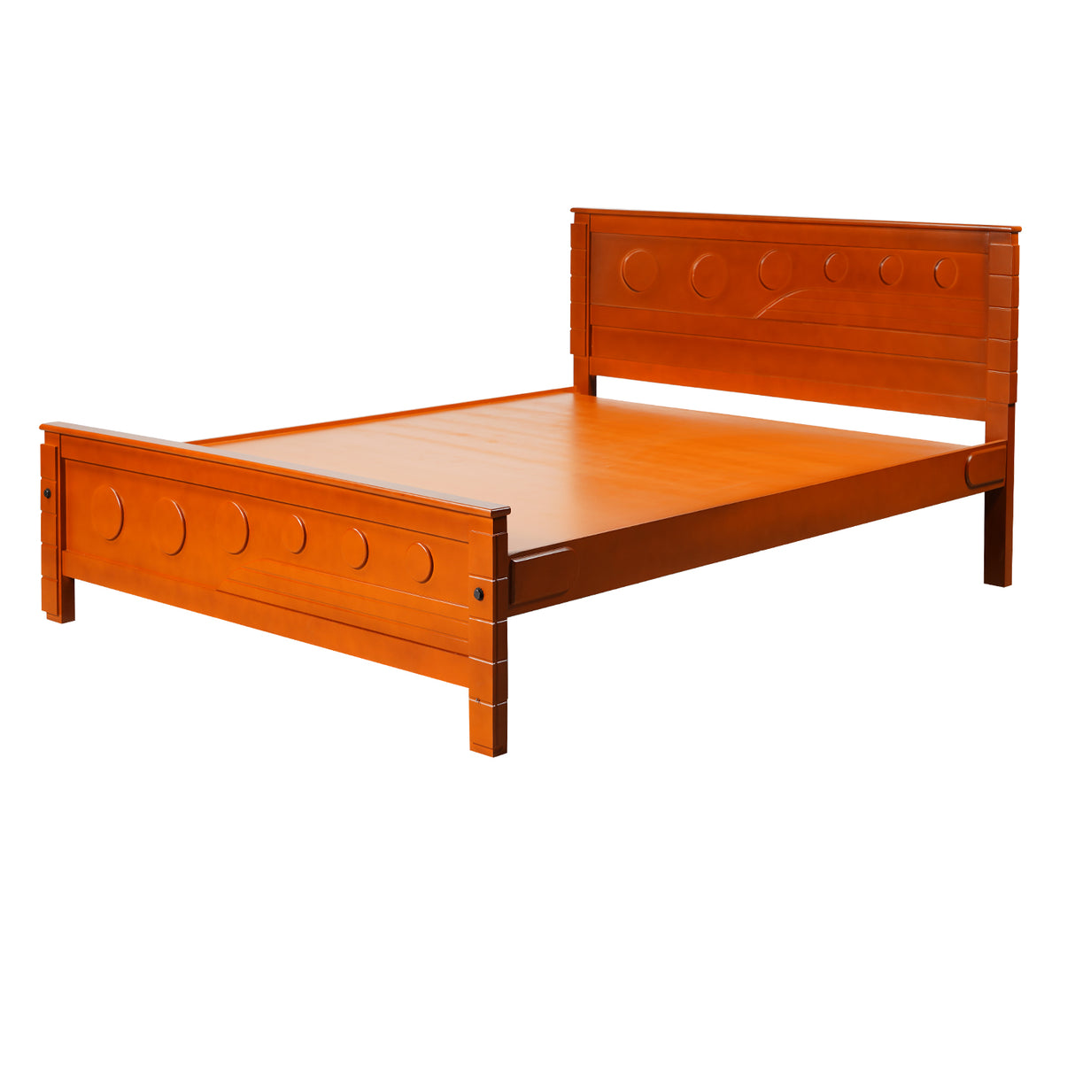 Settle Dartford Wooden Bed King Size - Teak Finish
