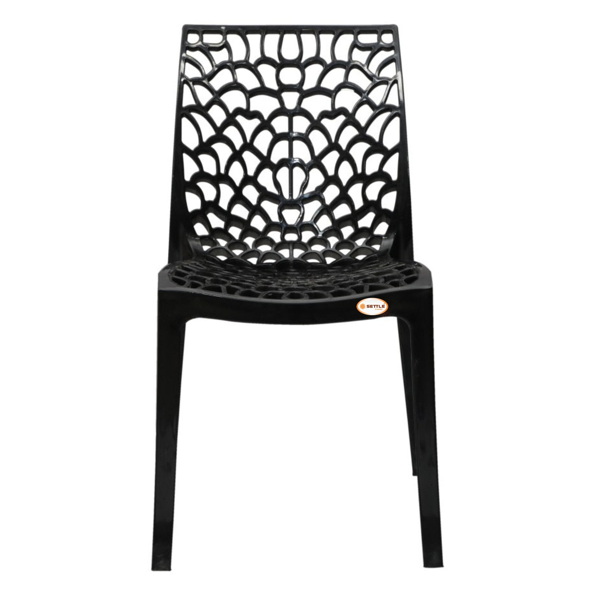 Settle Emperor Armless Plastic Chair – Black