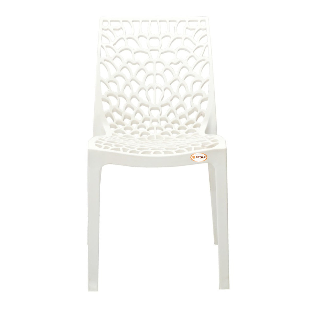 Settle Emperor Armless Plastic Chair – Milk White
