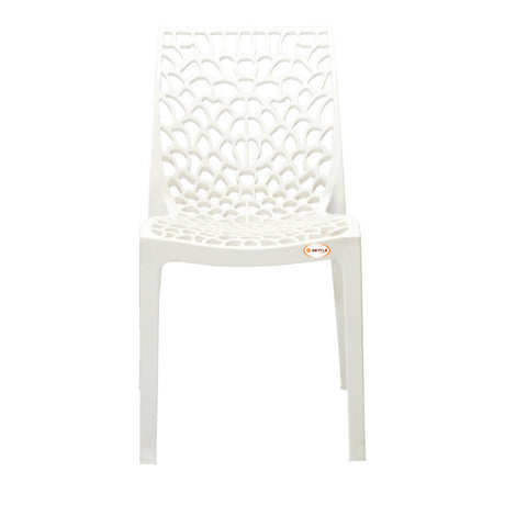 Settle Emperor Armless Plastic Chair – Milk White