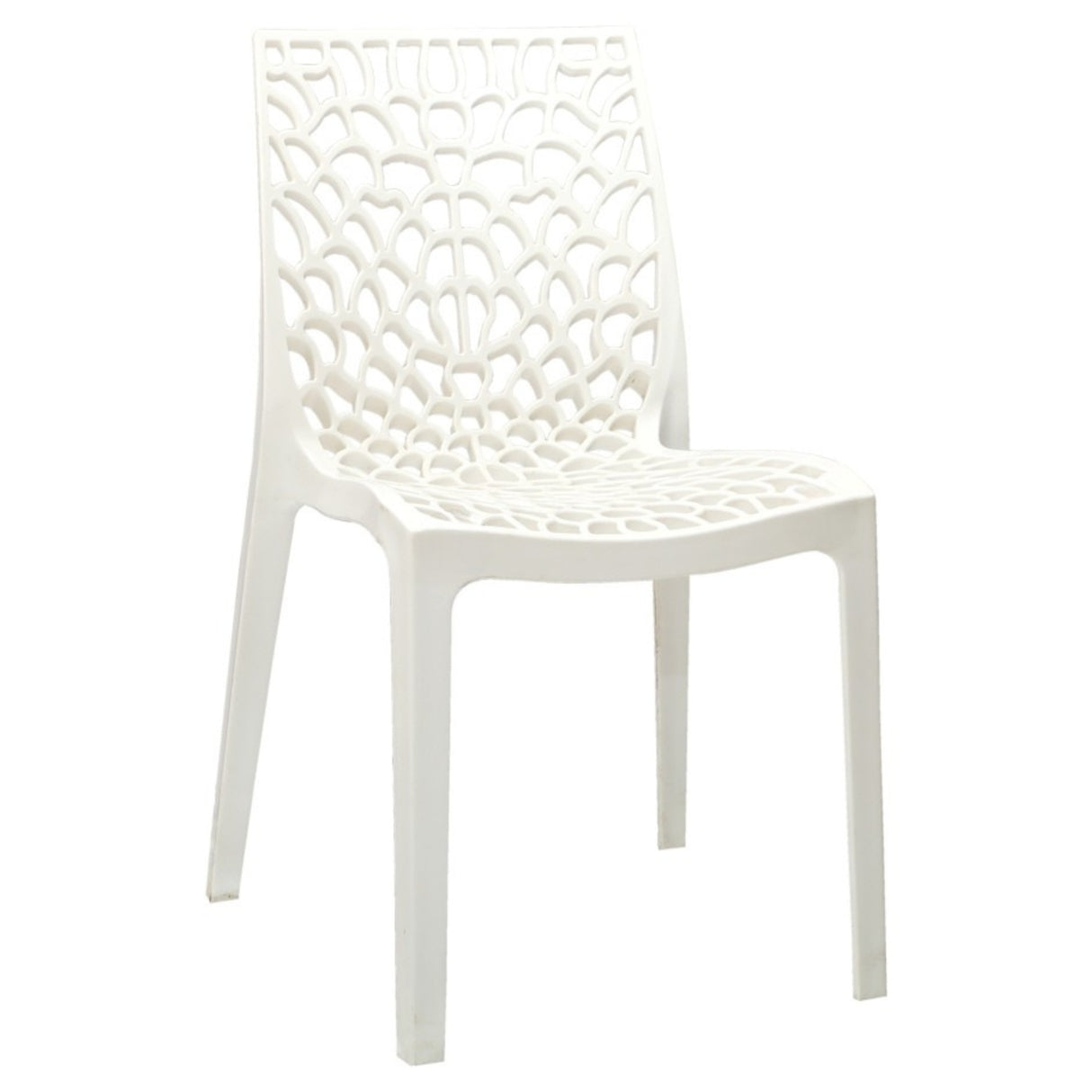 Settle Emperor Armless Plastic Chair – Milk White