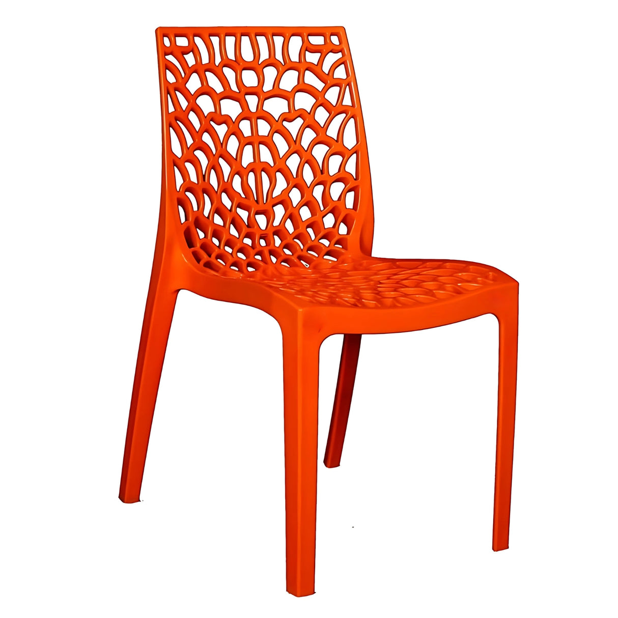 Settle Emperor Armless Plastic Chair - Orange
