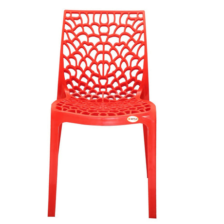 Settle Emperor Armless Plastic Chair - Red