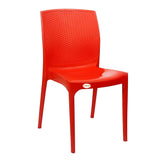 Settle Grandeur Armless Plastic Chair - Red