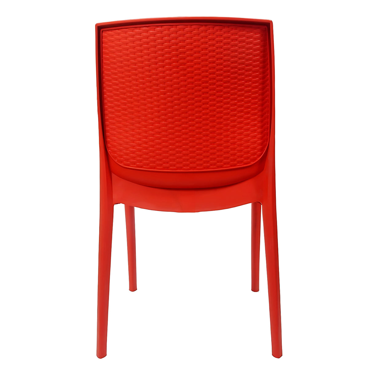 Settle Grandeur Armless Plastic Chair - Red