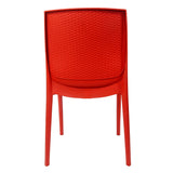 Settle Grandeur Armless Plastic Chair - Red