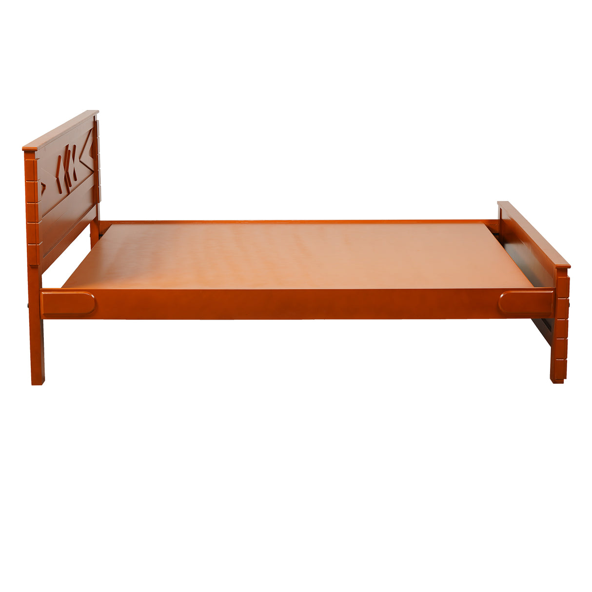 Settle Hayes Wooden Bed Queen Size - Teak Finish