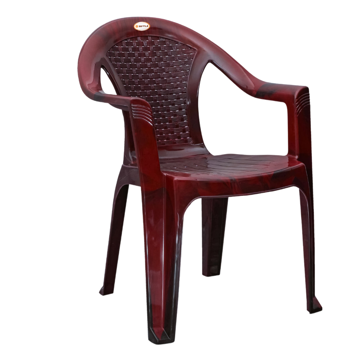 Settle Lite Arm Plastic Chair – Rosewood