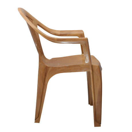 Settle Lite Arm Plastic Chair - Teakwood