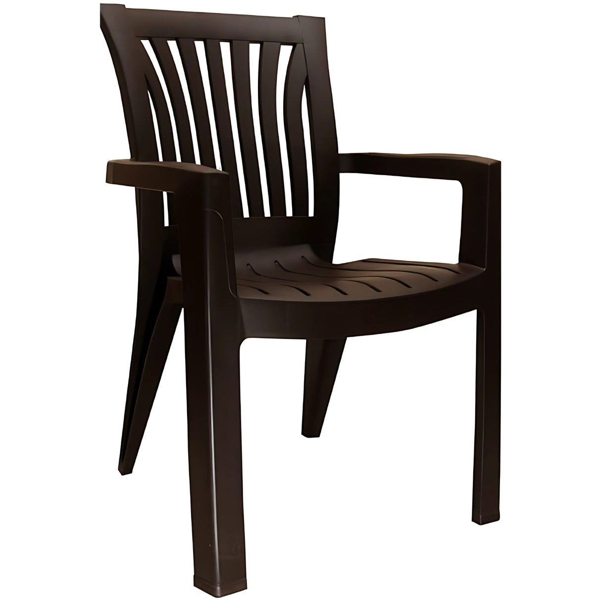 Settle Majestic Arm Plastic Chair - Brown