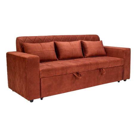 Shanghai Delux Fabric Sofa Cum Bed - Honey