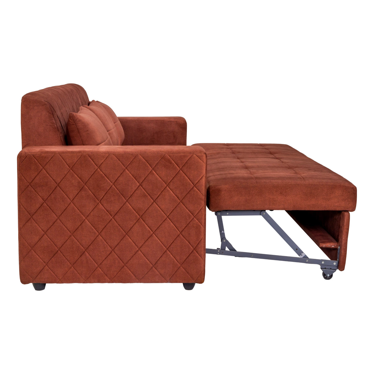 Shanghai Delux Fabric Sofa Cum Bed - Honey