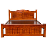 Sofia Stylish Wooden Bed King Size - Teak Finish