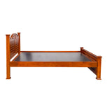 Sofia Stylish Wooden Bed King Size - Teak Finish