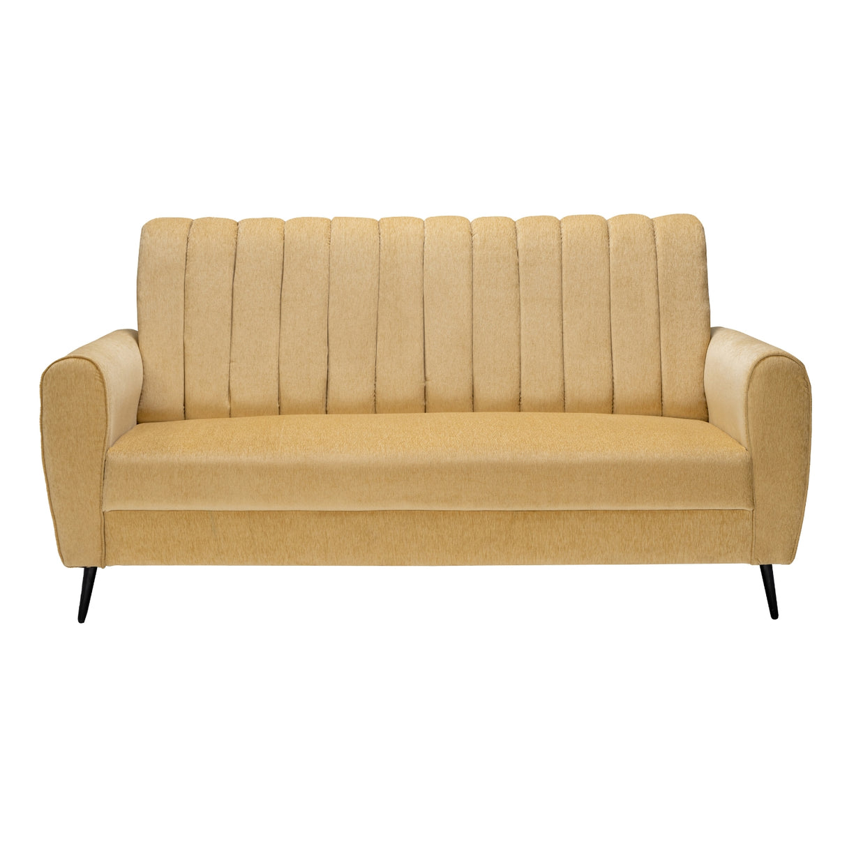 Suez Luxe Striped Fabric Sofa 3-Seater - Beige
