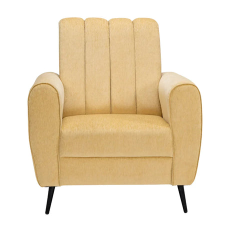 Suez Luxe Striped Fabric Sofa Set (3+1+1 Seater) - Beige