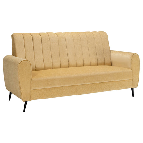 Suez Luxe Striped Fabric Sofa 3-Seater - Beige