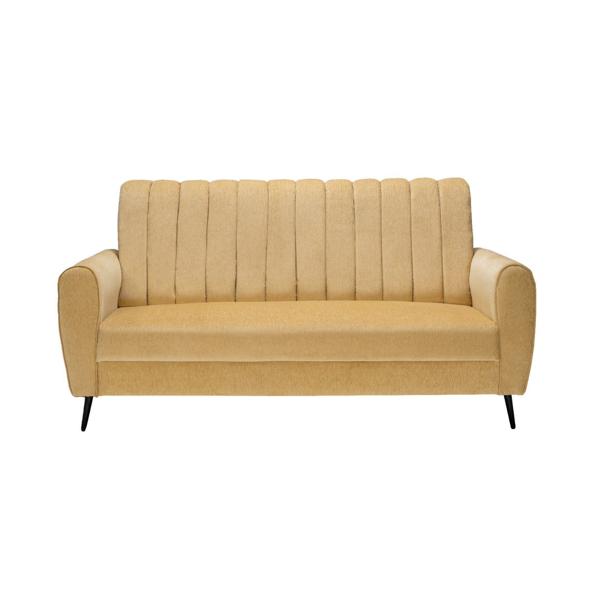 Suez Luxe Striped Fabric Sofa Set (3+1+1 Seater) - Beige