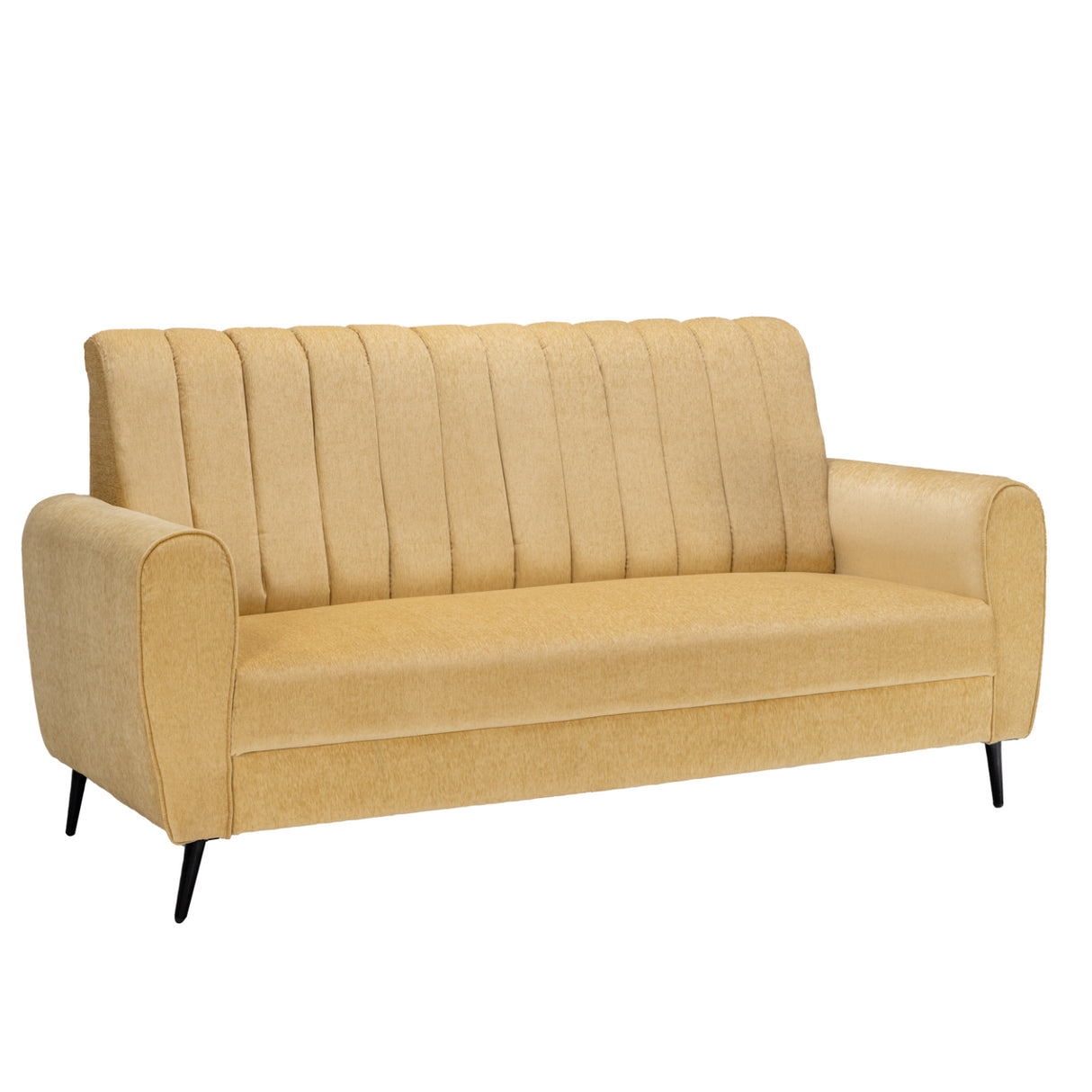 Suez Luxe Striped Fabric Sofa Set (3+1+1 Seater) - Beige