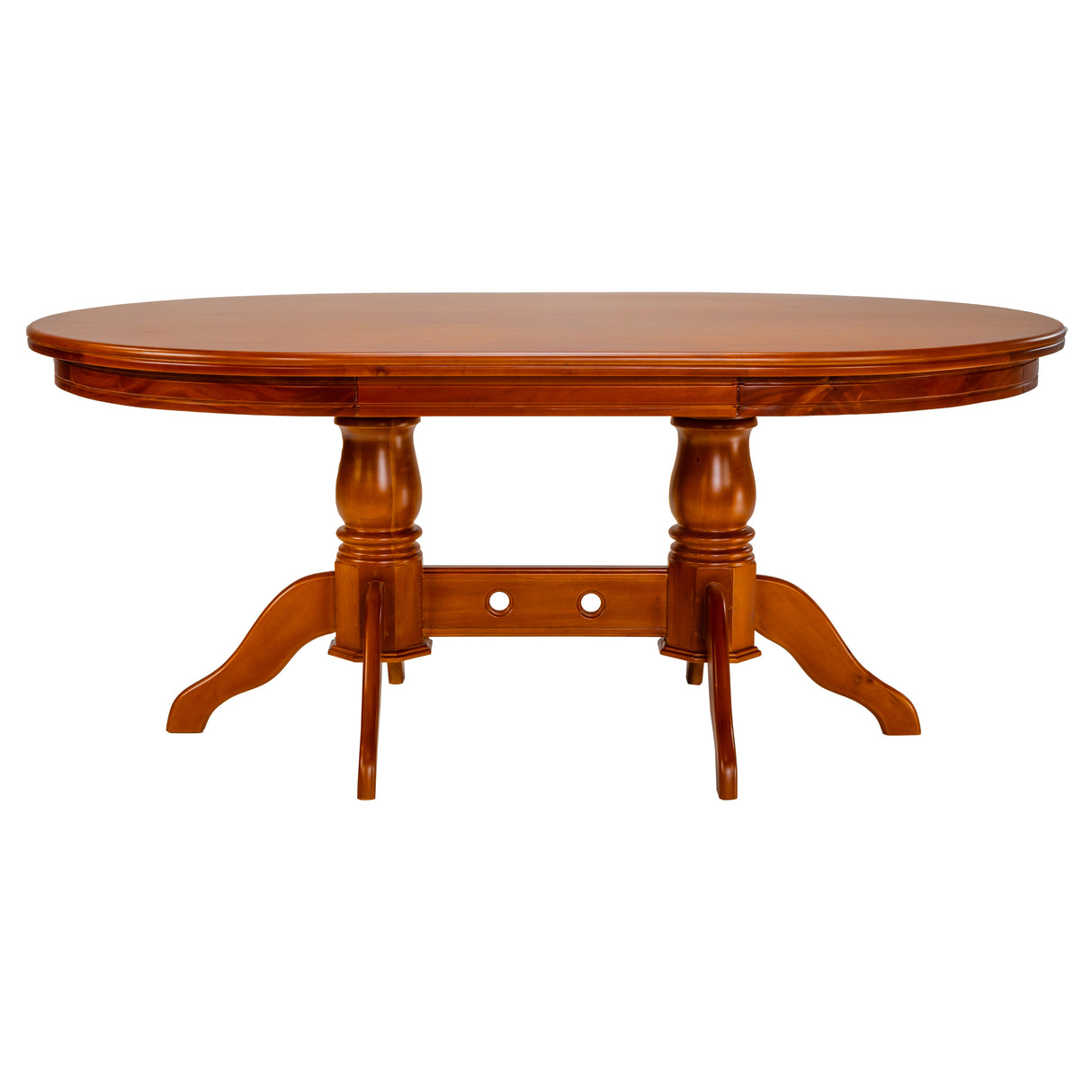 Texas Oval Wooden Top Dining Table 6-Seater - Teak Finish
