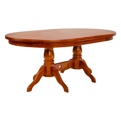Texas Oval Wooden Top Dining Table 6-Seater - Teak Finish