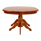 Texas Oval Wooden Top Dining Table 6-Seater - Teak Finish