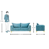 Estonia Contemporary Fabric Sofa Set (3+1+1 Seater) - Green