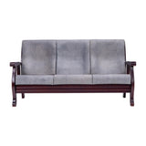 Indiana Elite Wooden Sofa 3-Seater - Light Walnut Finish