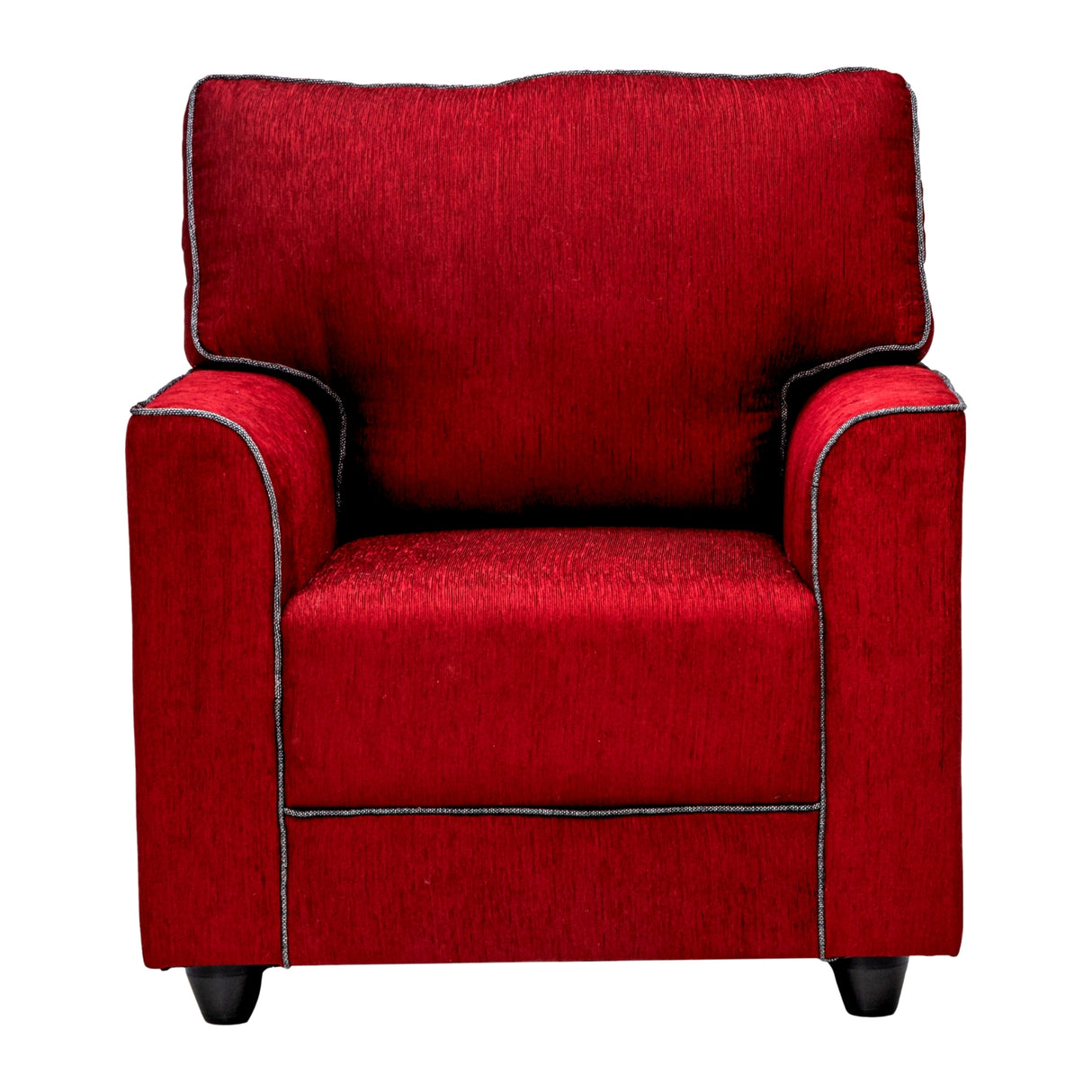 Waasa Sophisticated Comfort Fabric Sofa 1-Seater - Maroon