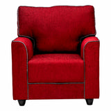 Waasa Sophisticated Fabric Sofa Sets (3+1+1 Seater) - Maroon