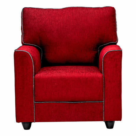 Waasa Sophisticated Fabric Sofa Sets (3+1+1 Seater) - Maroon