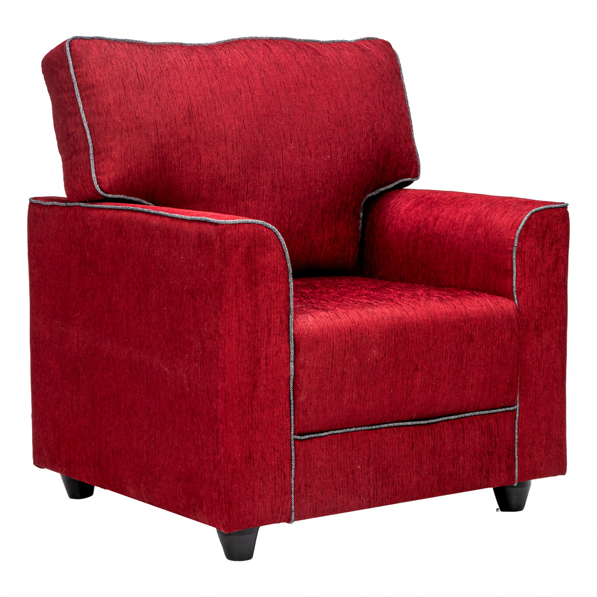 Waasa Sophisticated Fabric Sofa Sets (3+1+1 Seater) - Maroon