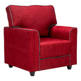 Waasa Sophisticated Fabric Sofa Sets (3+1+1 Seater) - Maroon