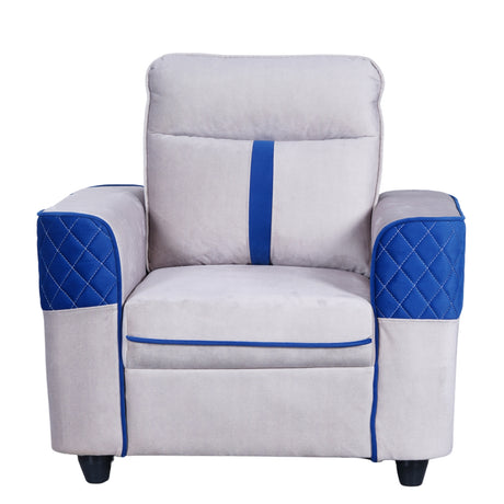 York Comfort Fabric Sofa (3+1+1-Seater) - Light Grey