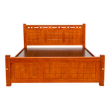 York Grand Wooden Bed King Size - Teak Finish