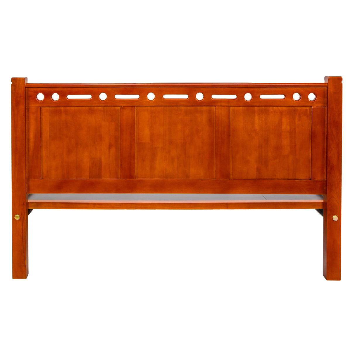 York Grand Wooden Bed King Size - Teak Finish